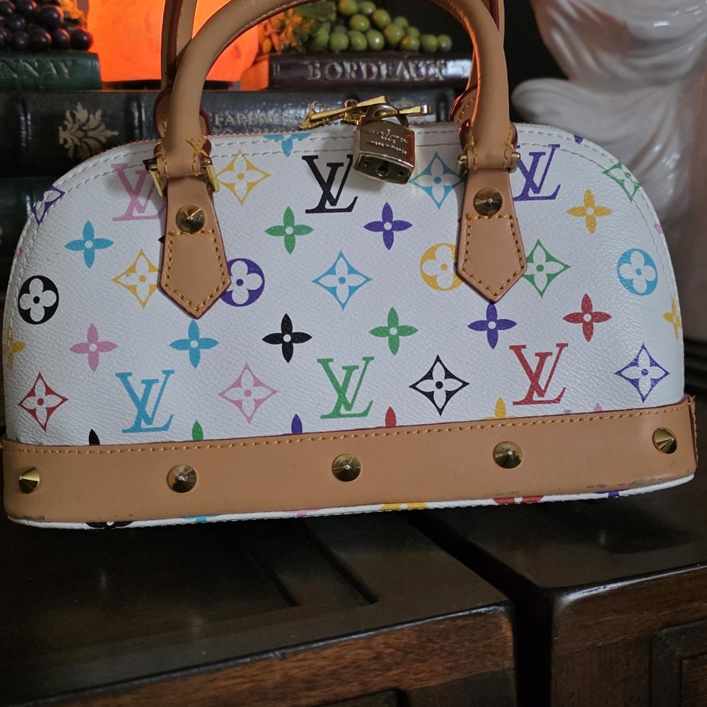 Louis Vuitton White Multicolor Satchel